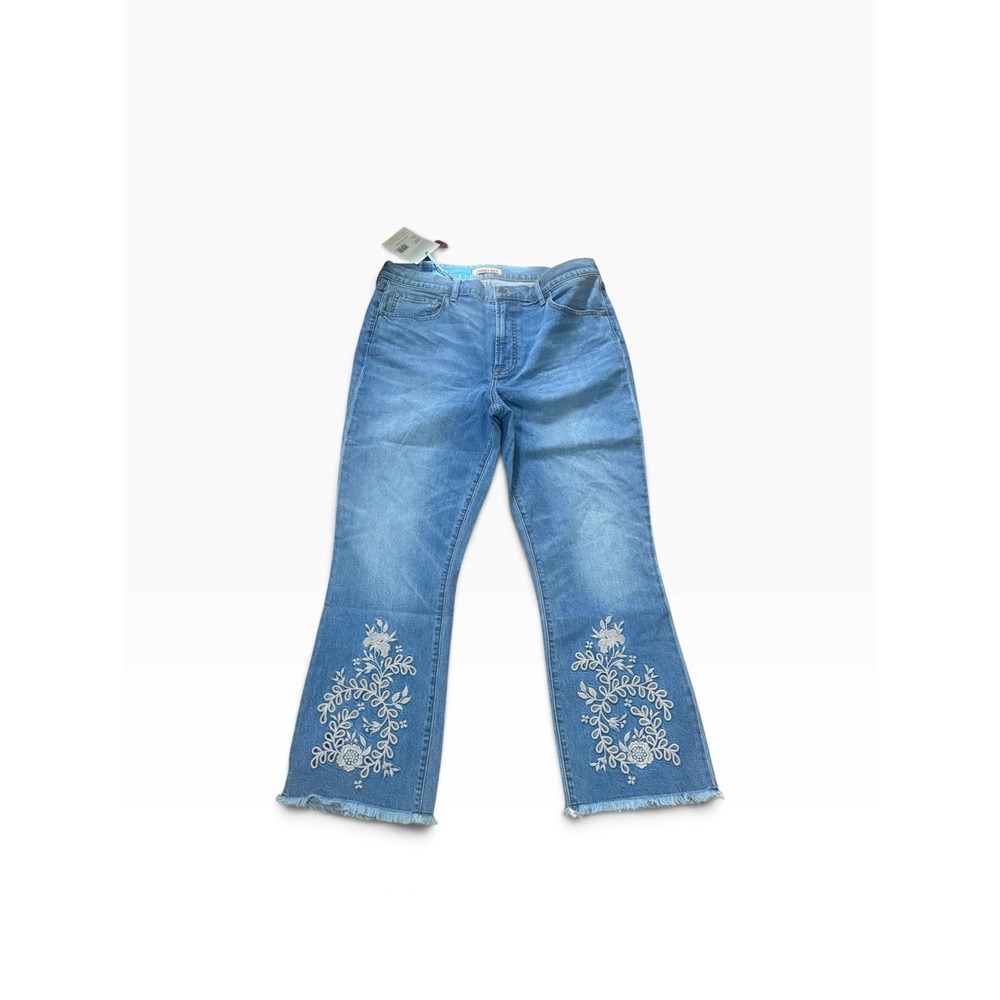 Johnny Was Mid Rise Slight Boot Embroidered Size 32